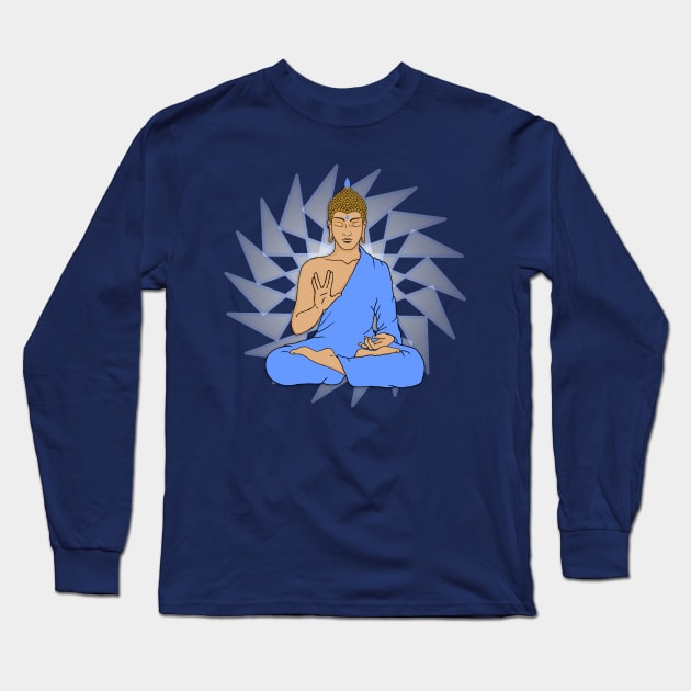 Mandala Buddha Live Long Long Sleeve T-Shirt by MandalaSoul